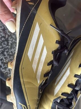 Kids Gold and Black Soccer Cleats Sneakers Messi adidas
